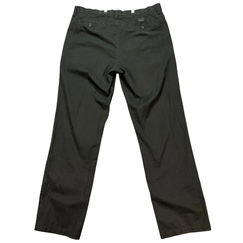 Banana Republic Gavin Pants Men 36x34 Brown Straight Leg Flat Front Chinos Twill